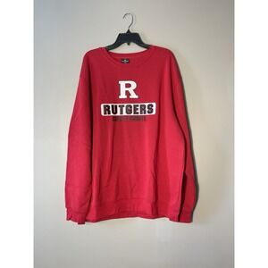 Rutgers Scarlet Knights Men's Sweater Fleece Size 2XL Colosseum Red New
